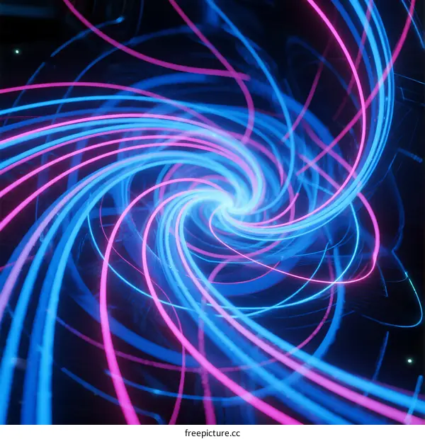 Abstract Light Streams Spiral Twisting Colorful Motion Background
