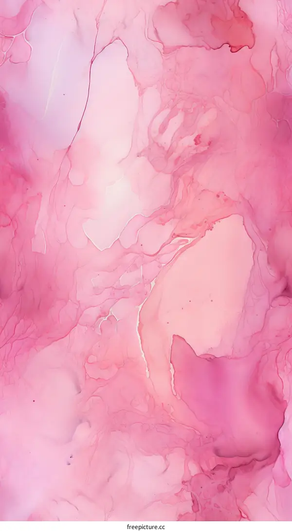 Abstract Watercolor Painting in Pink and White