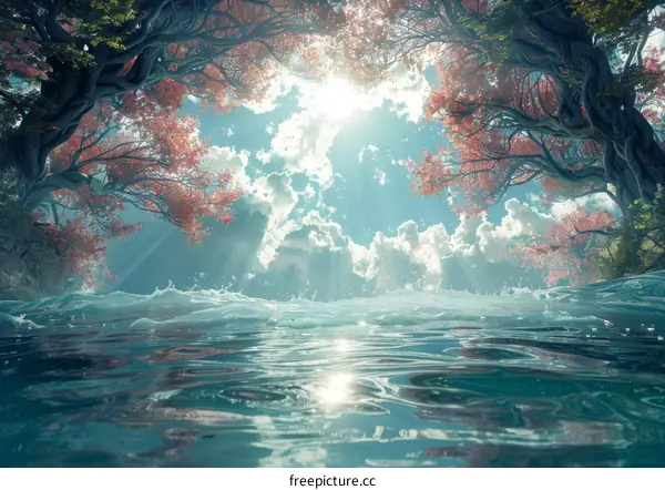 Enchanted Forest Lake: A Fantasy Landscape