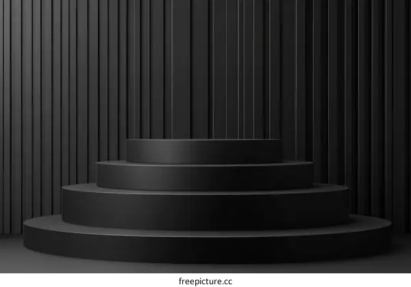 Modern Black Geometric Product Display