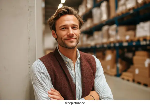 Warehouse Worker Smiling Portrait