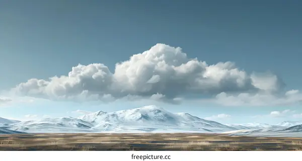 The majestic snow-capped mountains