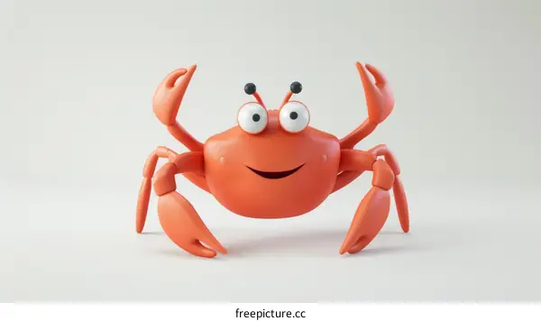 3D cartoon crab character