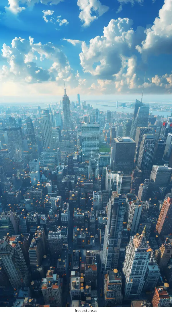 New York City Skyline on a Sunny Day
