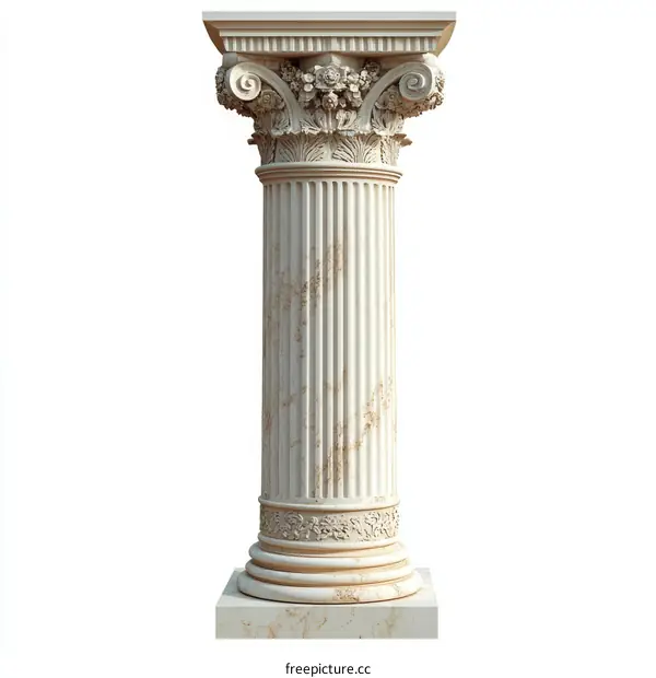 Ancient Greek Marble Column Illustration
