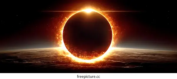 Solar Eclipse in Outer Space