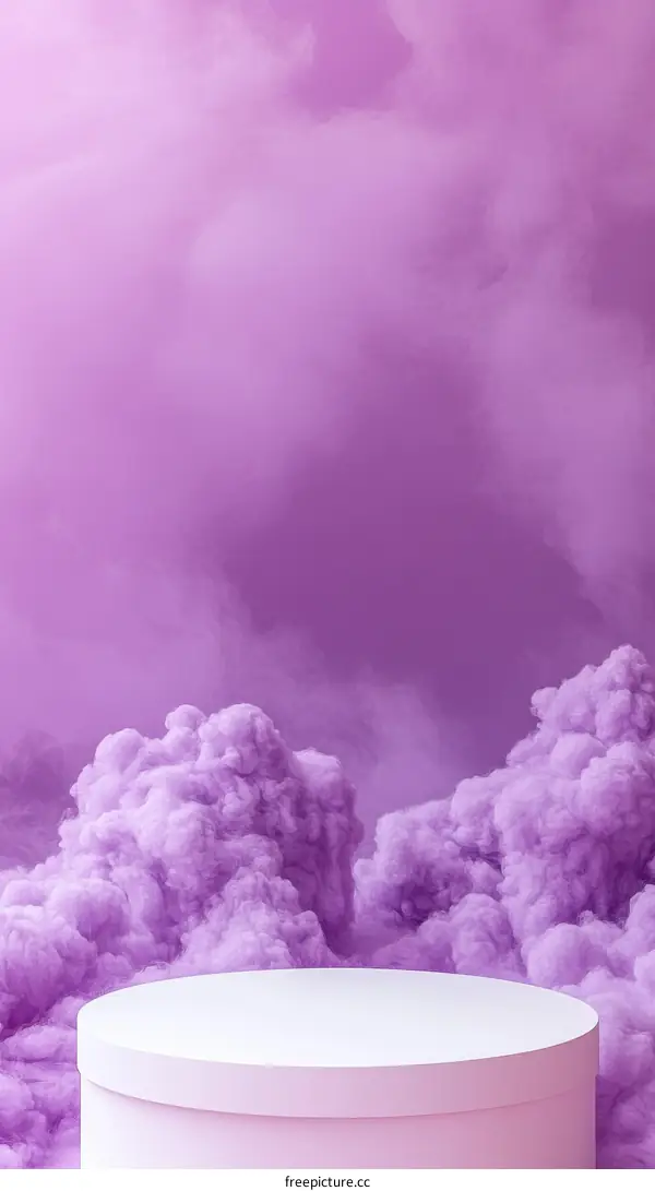 Purple Smoke Display Platform Illustration