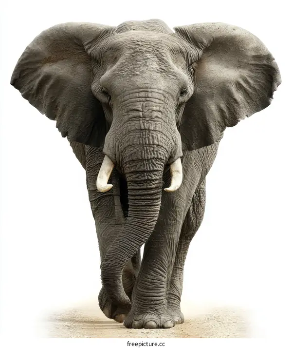 Majestic African Elephant in Full Stride