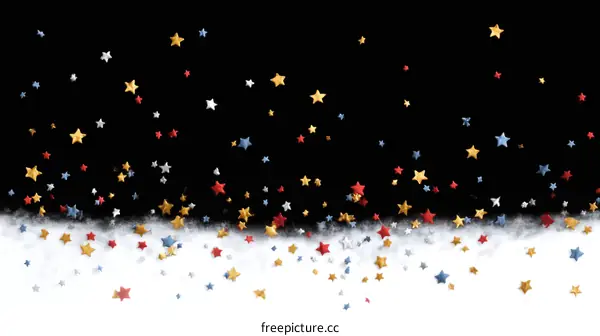 Colorful Stars Falling Festive Background
