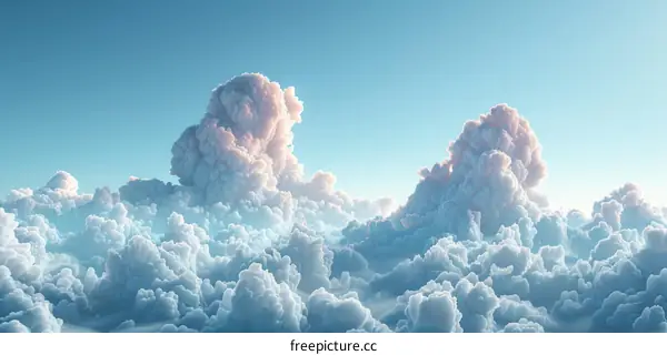 Majestic Cloud Formations High Above