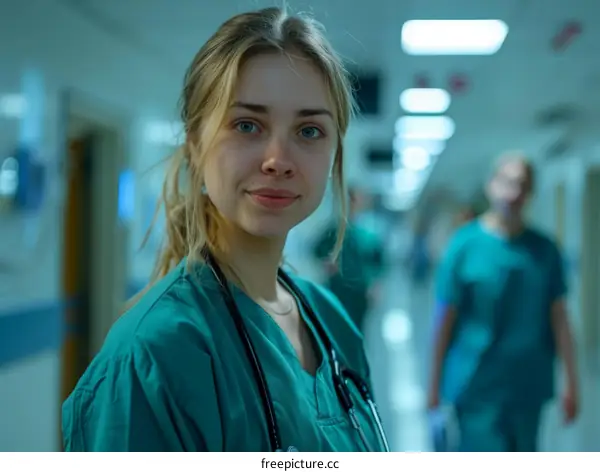 Portrait of a Confident Female Doctor in a Hospital