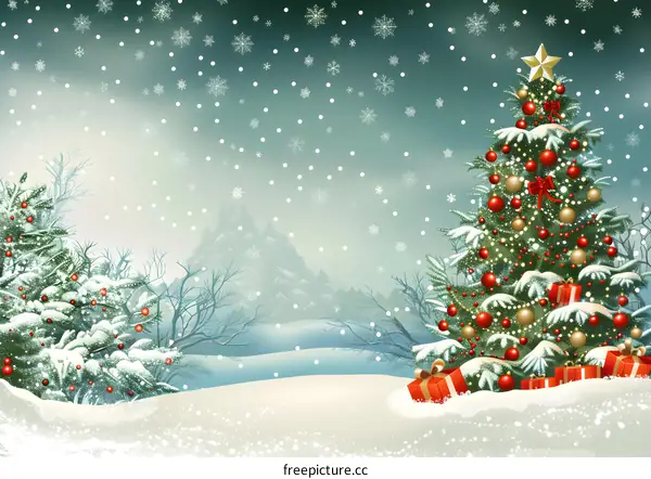 Christmas Snow Scene