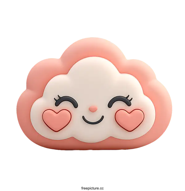 [Transparent Background PNG]Cute Cloud Character Illustration