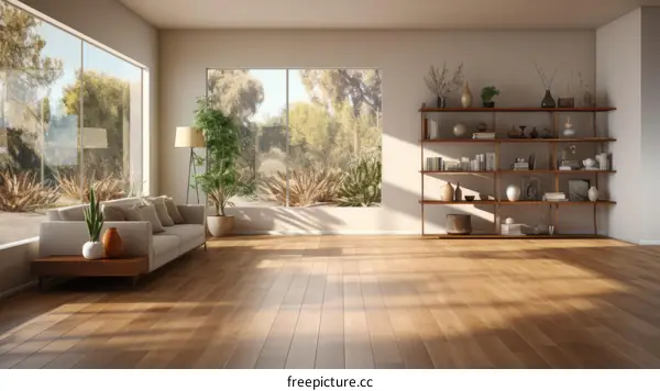Bright and Airy Living Room With Large Windows