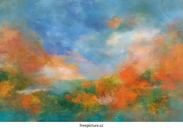 Autumnal Landscape Painting Impression