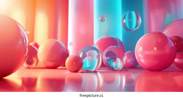 Abstract Geometric Shapes in Vibrant Colors