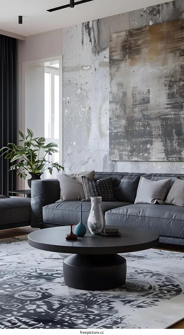 Modern minimalist style living room