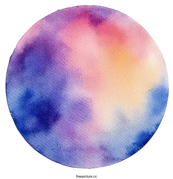 [Transparent Background PNG]Abstract Watercolor Circle Design