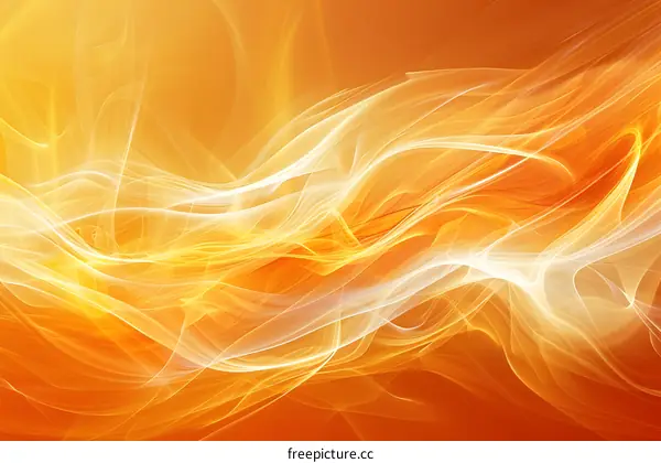 Orange Abstract Wavy Fractal
