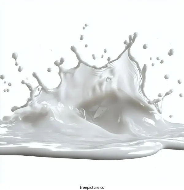Milk Splash Abstract Illustration