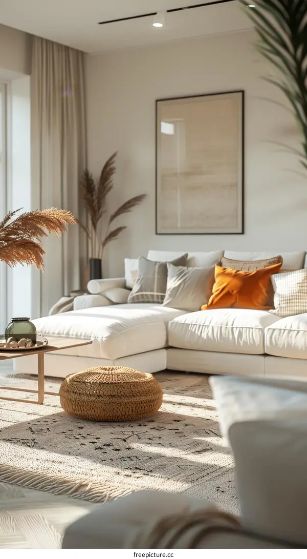 Scandinavian Living Room with IKEA Furniture and Decor