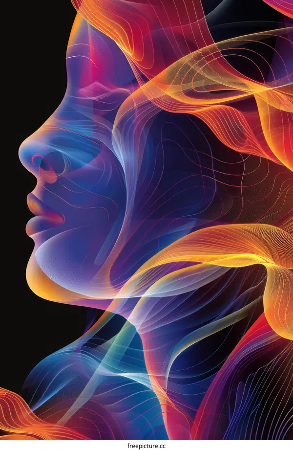 Colorful Abstract Face