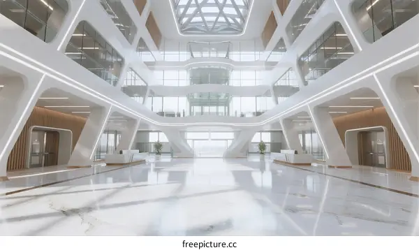 Modern Interior Design of a Large Contemporary Office Building