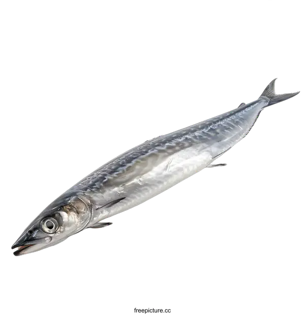 [Transparent Background PNG]Fresh Spanish Mackerel on White Background