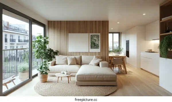Modern Minimalist Apartment Living Room