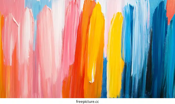 Abstract Colorful Brushstrokes Painting