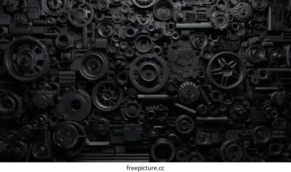 Abstract Mechanical Composition of Dark Parts
