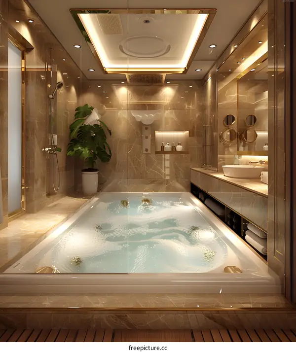 Lavish Bathroom on an Exclusive Yacht
