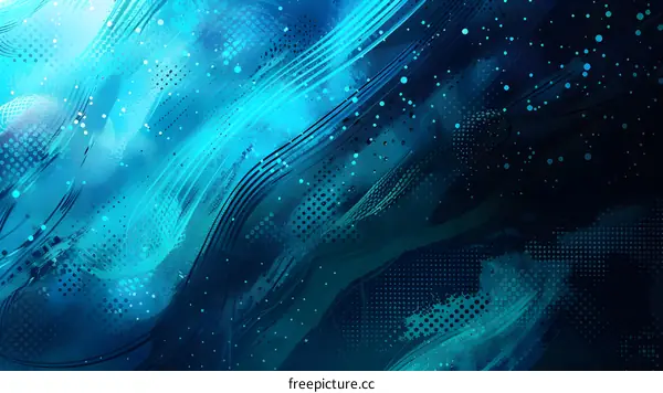 Blue and black abstract painting