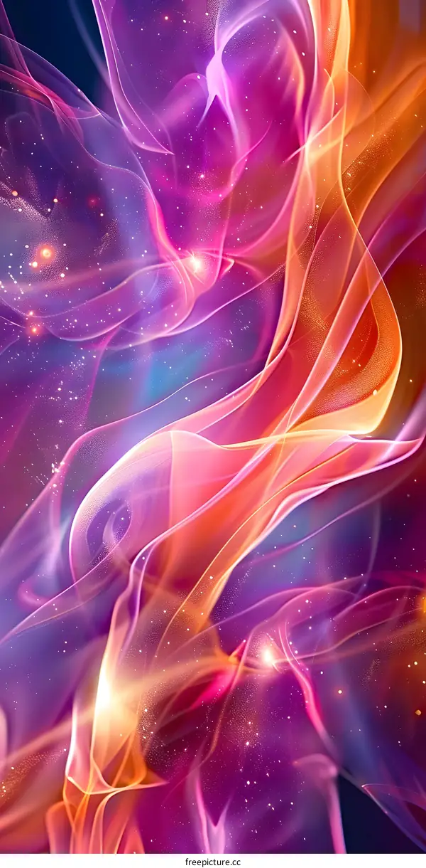 Abstract colorful flowing lines background