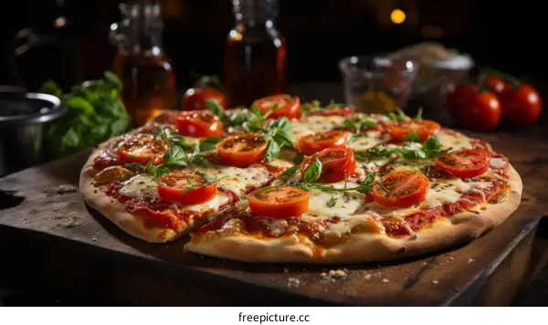 Delicious Margherita Pizza with Fresh Basil