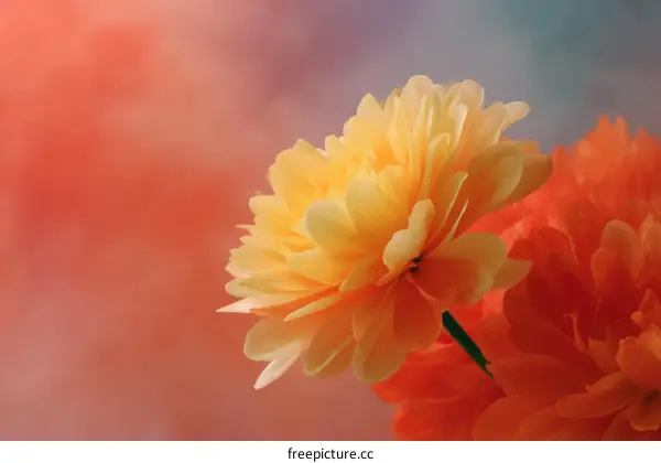 Close-up of Vibrant Orange and Yellow Flowers