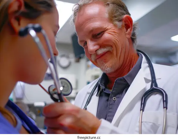 doctor and patient in hospital