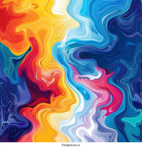 Abstract Colorful Liquid Marble Design