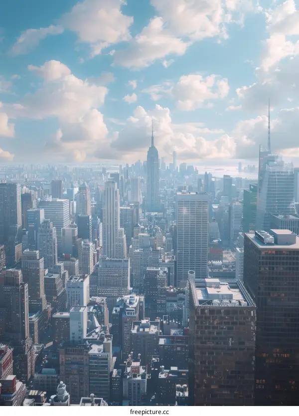 Iconic New York City Skyline with the Empire State Building