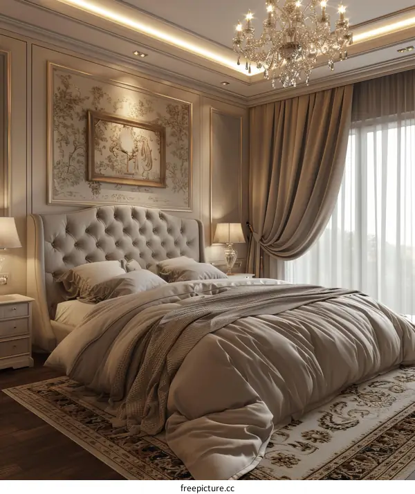 European style luxury master bedroom interior design