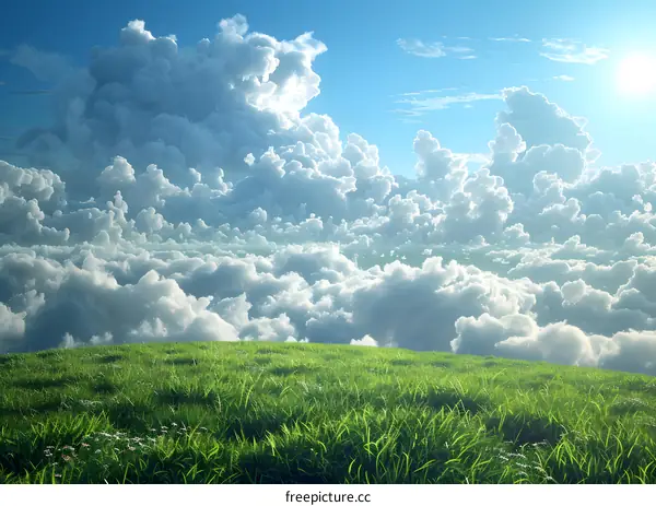 White clouds in the sky