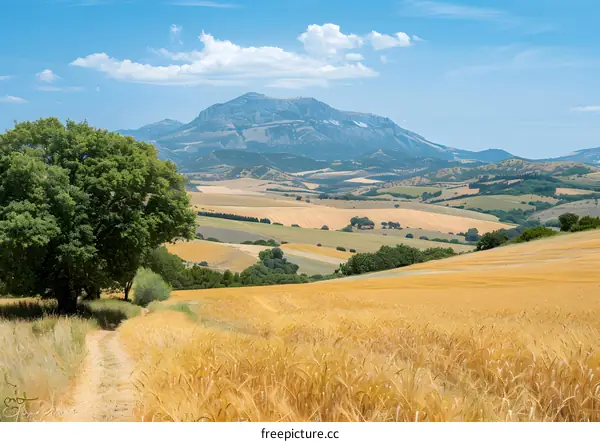 Beautiful Scenery Of A Rural Landscape In Sicily