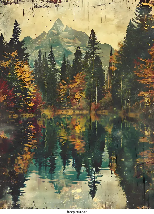 Autumn Mountain Lake Reflection
