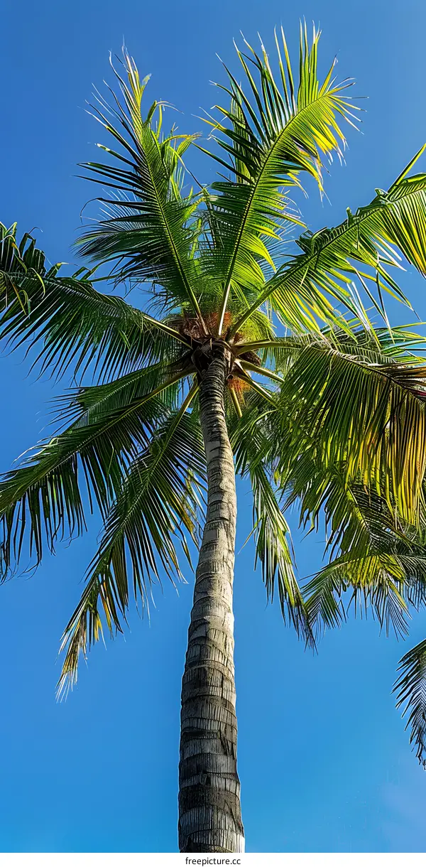 Palm Tree Against Blue Sky