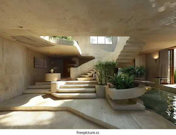 Concrete Brutalist Form and Function: Contemporary Home