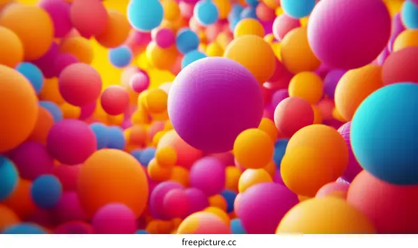 Abstract Colorful Sphere Illustration