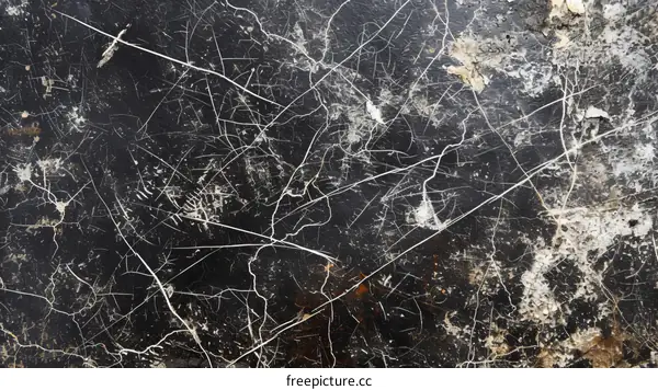 Black grunge texture with white scratches