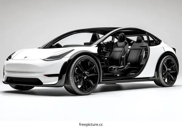 Electric Car Interior Design and Exterior Modern Style