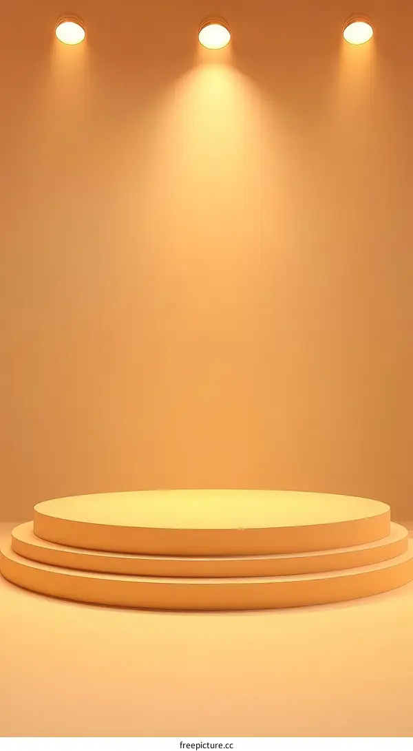 Abstract Minimalist Stage with Soft Lighting
