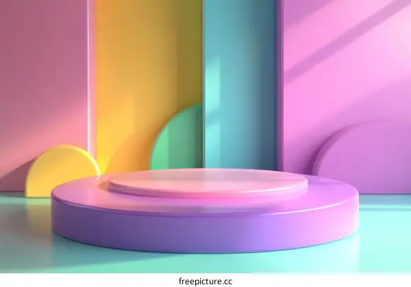 Colorful Geometric Display Stand for Products